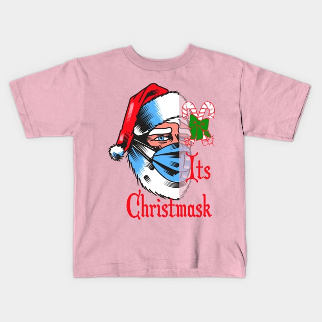 Its Christmask Kids T-Shirt by Kishu